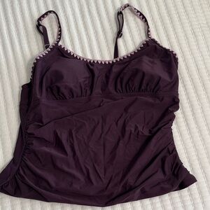 Cupshe Purple Bikini Top with Pink Accents